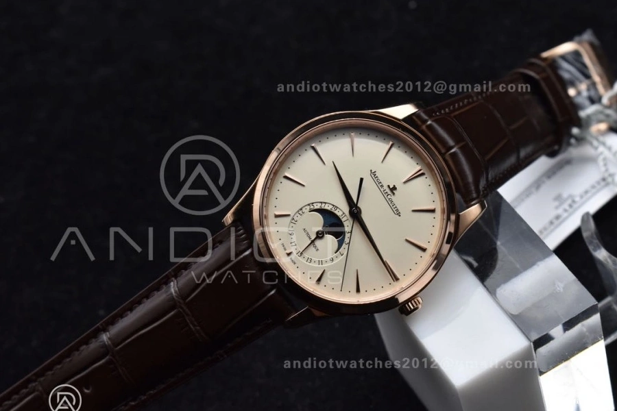 1:1 Dial Moon 908 FreshLook White Leather Master Edition RG SA925 Strap APSF Brown Best Ultra Super on Clone Thin 0310